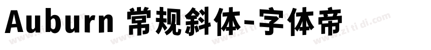 Auburn 常规斜体字体转换